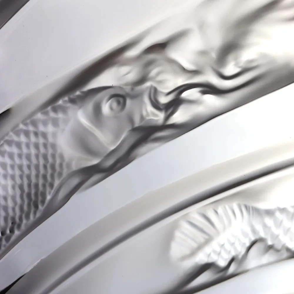 Vessière Cristaux Vases|Vases Cristal Couleur|Vase carpes koi lalique