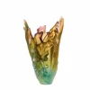 Vessière Cristaux Vases|Vases Cristal Couleur|Vase cattleya daum gm