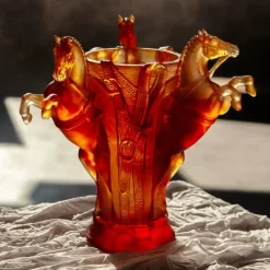 Vessière Cristaux Vases|Editions D’Art|Vase cheval mm Rêve Équestre Daum