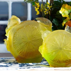 Vessière Cristaux Vases|Vases Cristal Couleur|Vase Citrus moyen modèle Daum