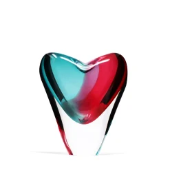 Vessière Cristaux Vases|Vases Cristal Couleur|Vase coeur cristal de bohême gm
