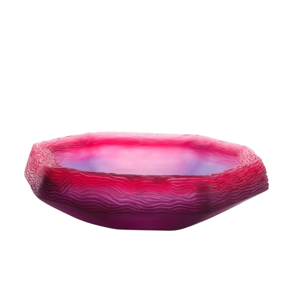 Vessière Cristaux Vases|Coupes Cristal|Vase coupe rouge violet coraux Daum