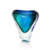 Vessière Cristaux Vases|Vases Cristal Couleur|Vase cristal art déco bleu turquoise