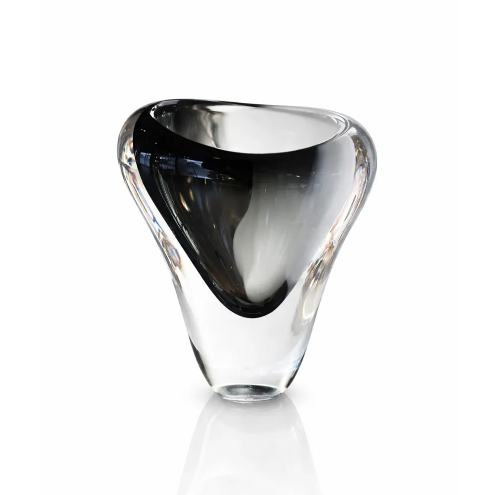 Vessière Cristaux Vases|Vases Cristal Couleur|Vase cristal art déco noir blanc