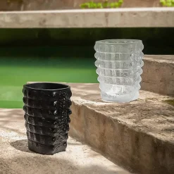 Vessière Cristaux Vases|Vases Cristal Couleur|Vase croco Lalique
