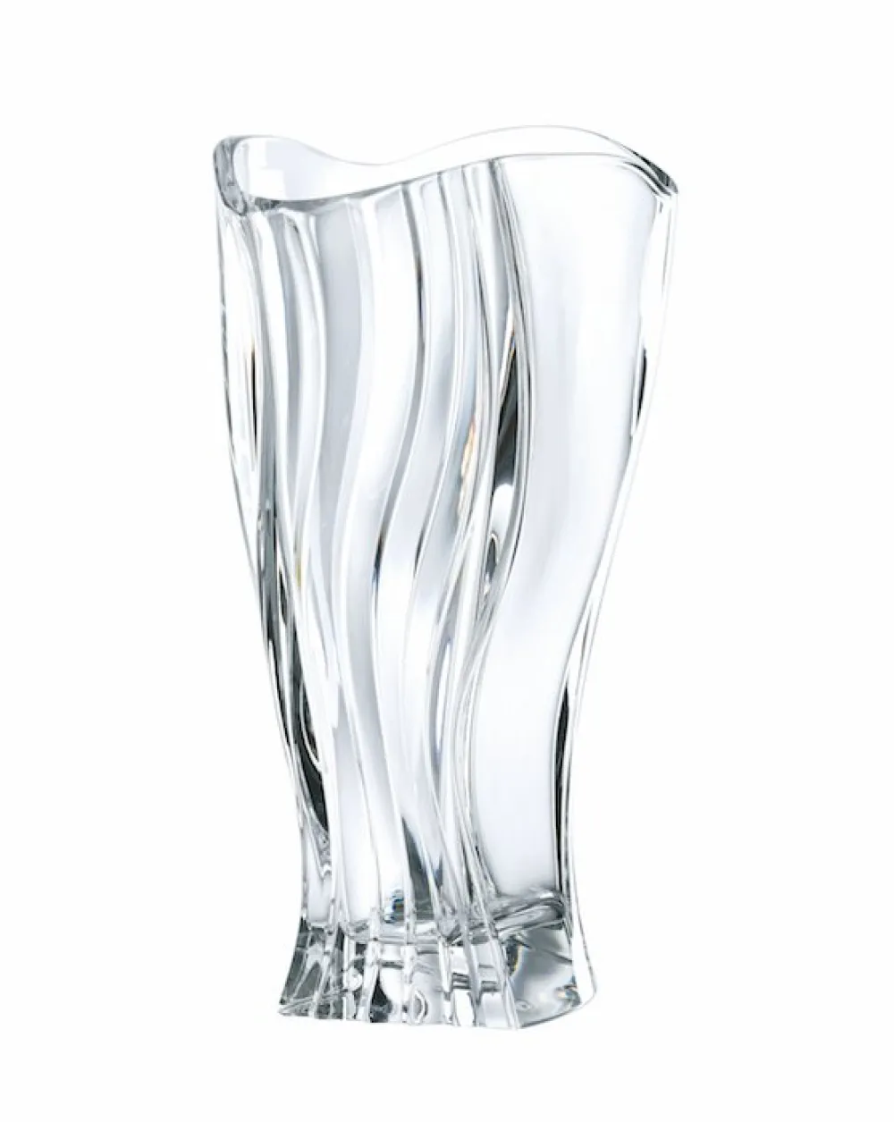 Vessière Cristaux Vases|Vases Cristal Clair|Vase curve cristal