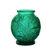 Vessière Cristaux Vases|Vases Cristal Couleur|Vase empreinte gm vert daum