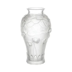 Vessière Cristaux Vases|Vases Cristal Clair|Vase fleurs Giverny Lalique