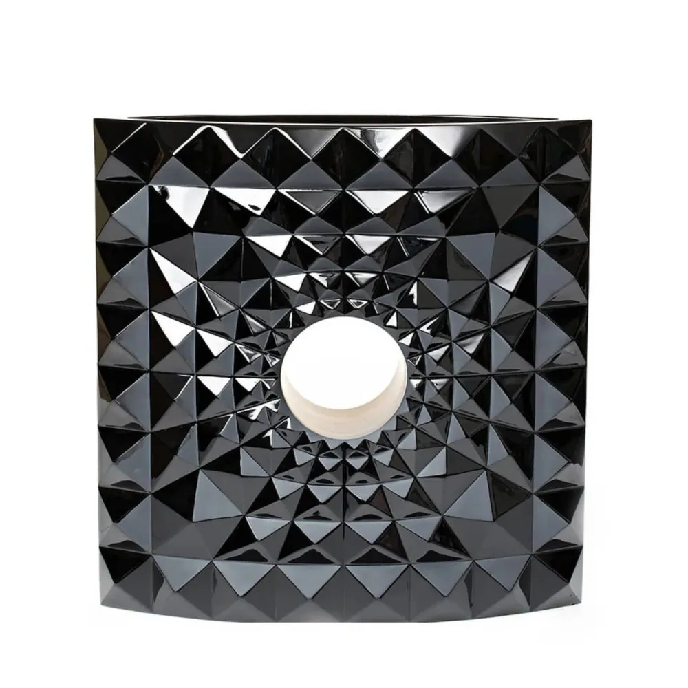 Vessière Cristaux Vases|Vases Cristal Couleur|Vase Géo Mario Botta & Lalique 2016 cire perdue