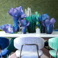 Vessière Cristaux Vases|Vases Cristal Couleur|Vase grand modèle arum daum