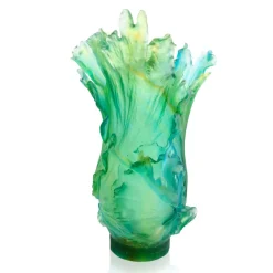 Vessière Cristaux Vases|Vases Cristal Couleur|Vase grand modèle bornéo daum par emilio robba