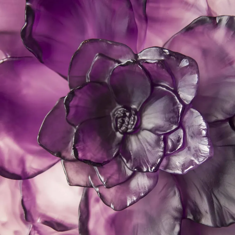 Vessière Cristaux Vases|Vases Cristal Couleur|Vase grand modèle camélia daum