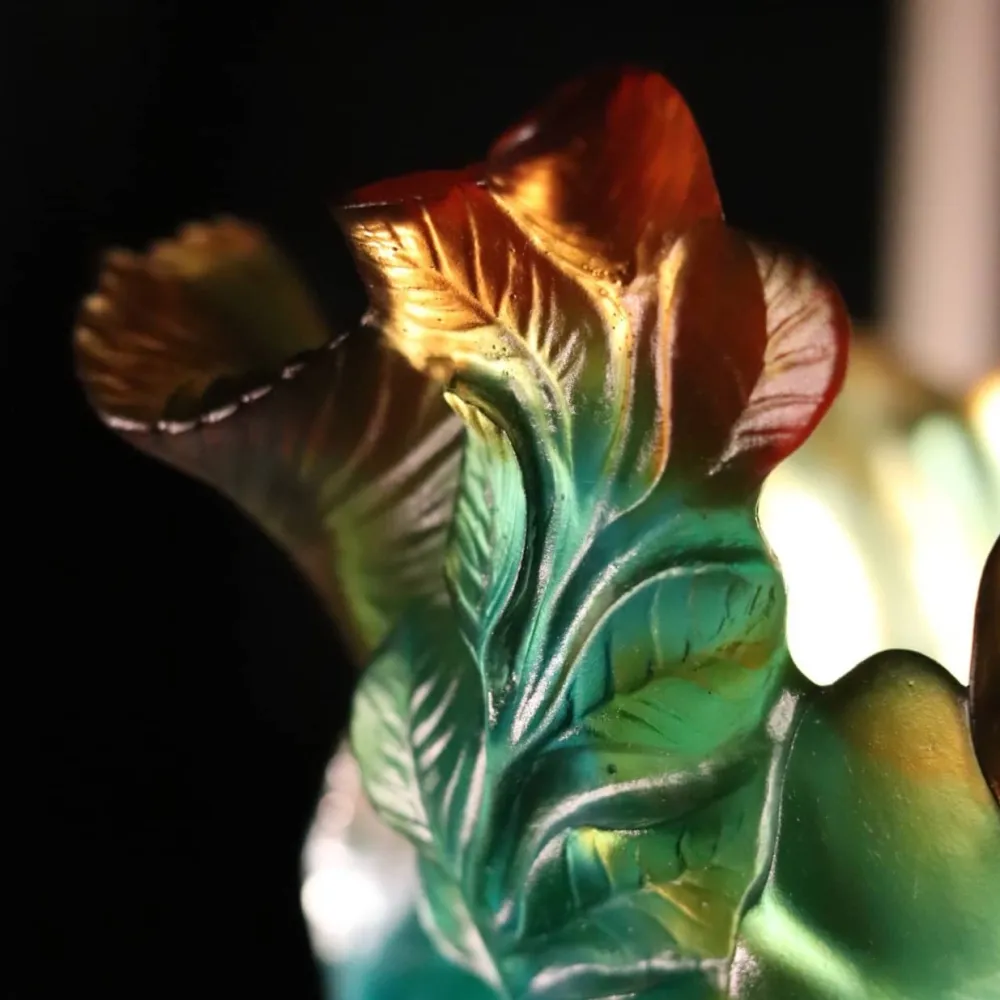 Vessière Cristaux Vases|Vases Cristal Couleur|Vase grand modèle léopard Voyage Tropical Daum
