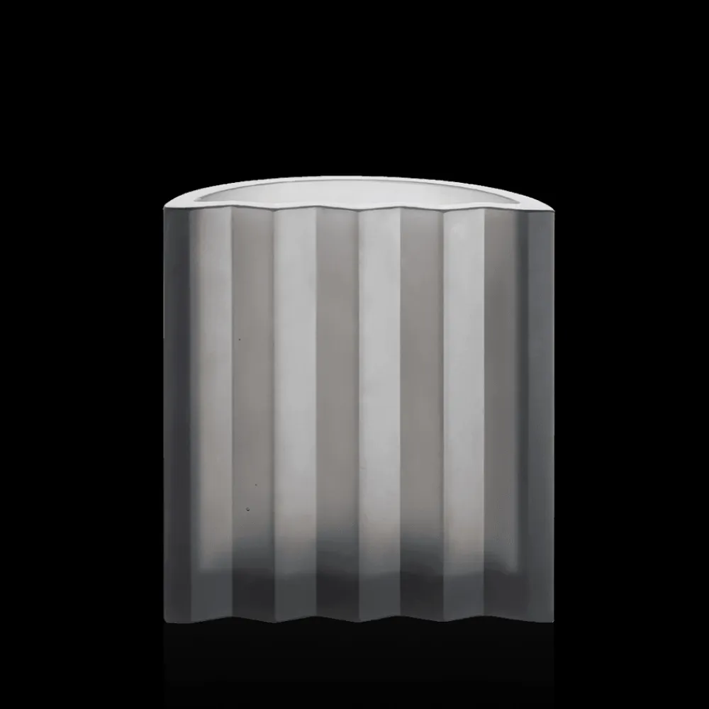 Vessière Cristaux Vases|Editions D’Art|Vase gris zigzag victoria wilmotte daum
