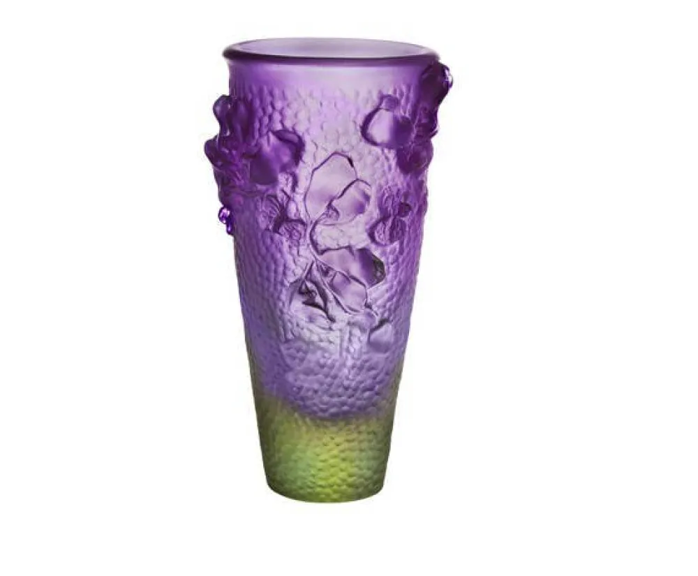 Vessière Cristaux Vases|Vases Cristal Couleur|Vase haut jardin imaginaire daum