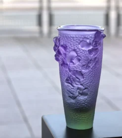 Vessière Cristaux Vases|Vases Cristal Couleur|Vase haut jardin imaginaire daum