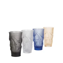 Vessière Cristaux Vases|Vases Cristal Clair|Vase hirondelles petit modèle lalique