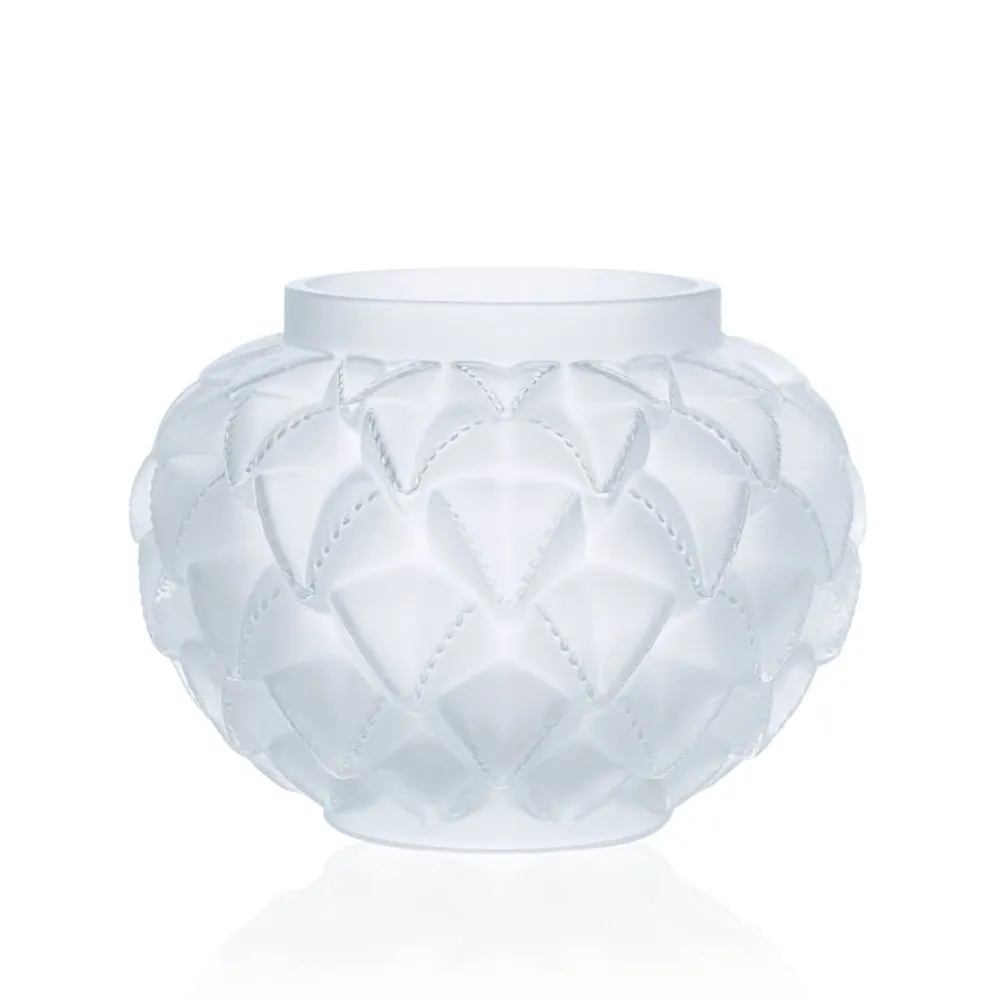 Vessière Cristaux Vases|Vases Cristal Couleur|Vase languedoc incolore Lalique