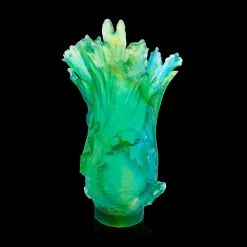 Vessière Cristaux Vases|Vases Cristal Couleur|Vase magnum Bornéo tropical Daum par Émilio Robba