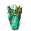 Vessière Cristaux Vases|Vases Cristal Couleur|Vase magnum cactus daum