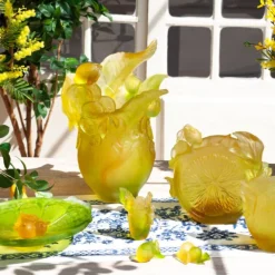 Vessière Cristaux Vases|Vases Cristal Couleur|Vase Magnum Citrus Daum