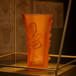 Vessière Cristaux Vases|Vases Cristal Couleur|Vase Magnum Lys ambre Daum