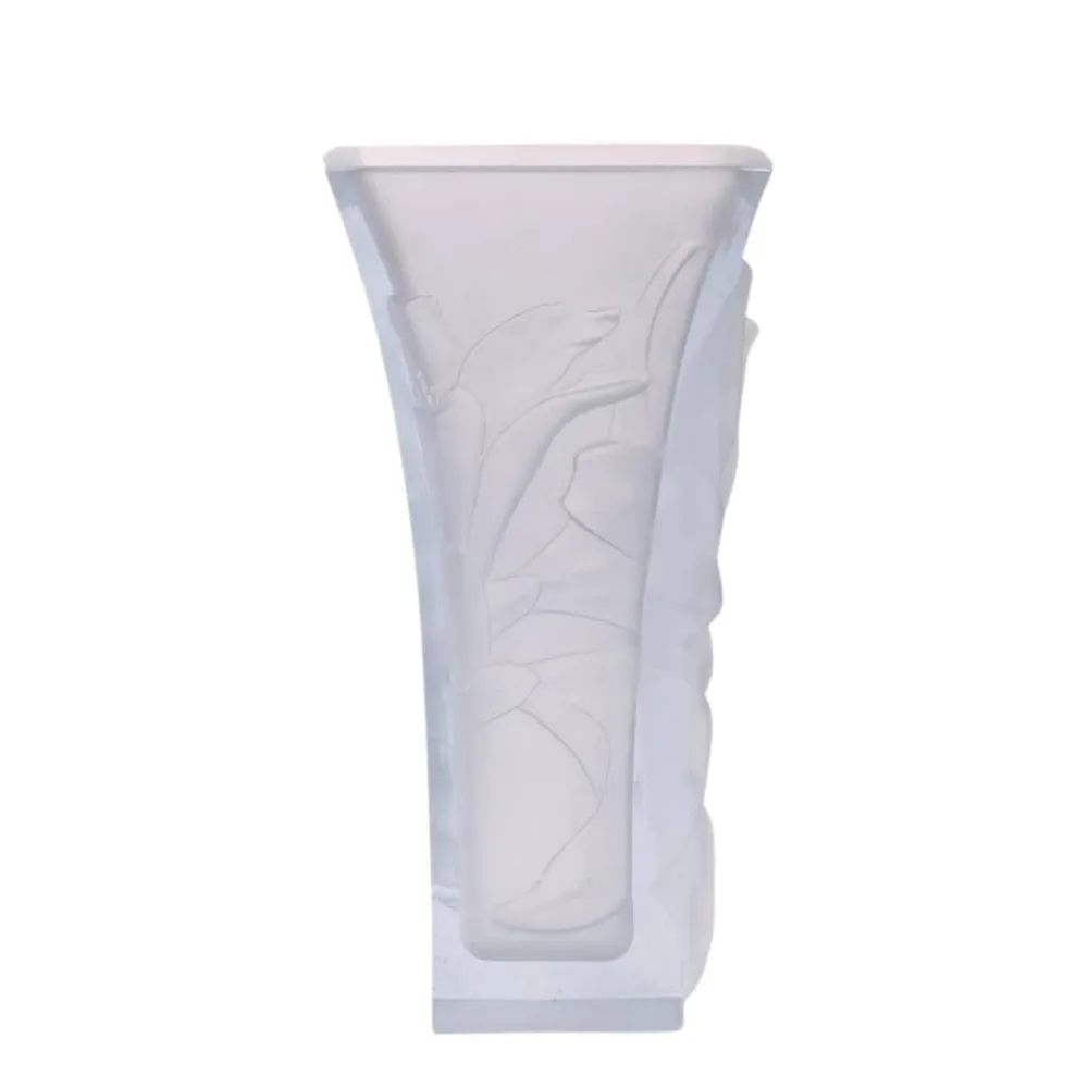 Vessière Cristaux Vases|Vases Cristal Couleur|Vase magnum Lys blanc Daum