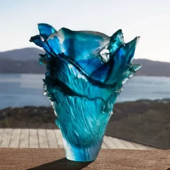 Vessière Cristaux Vases|Vases Cristal Couleur|Vase Magnum Raies Maya Daum