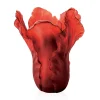 Vessière Cristaux Vases|Vases Cristal Couleur|Vase magnum tulipe rouge daum