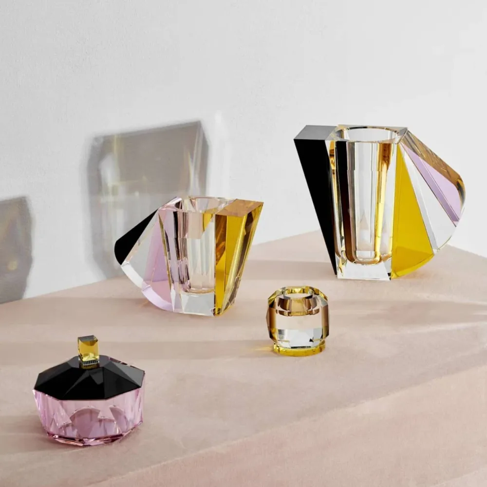 Vessière Cristaux Vase|Vases Cristal Couleur|Vase Manhattan Reflections Copenhagen