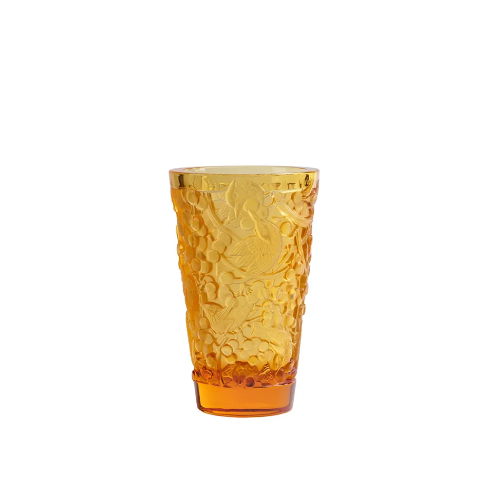 Vessière Cristaux Vases|Vases Cristal Couleur|Vase merles et raisins mm lalique