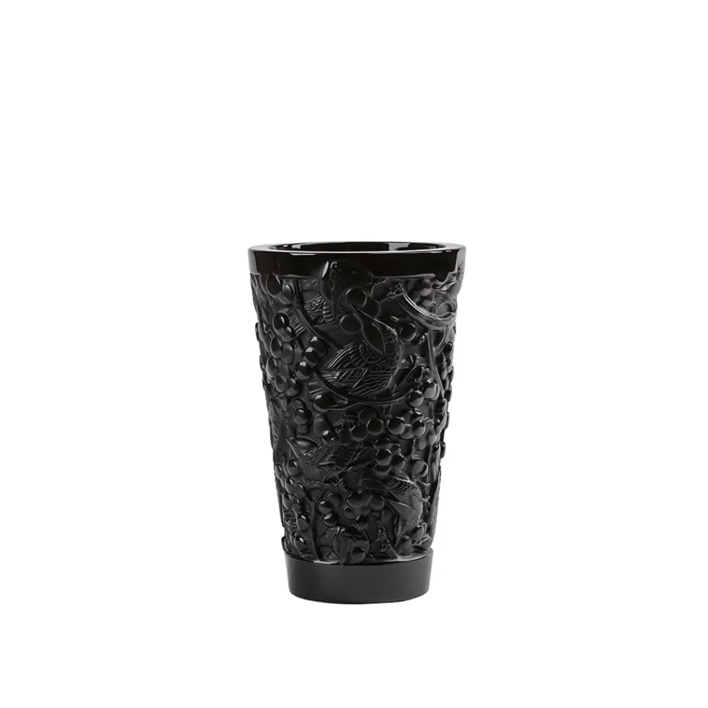 Vessière Cristaux Vases|Vases Cristal Couleur|Vase merles et raisins mm lalique