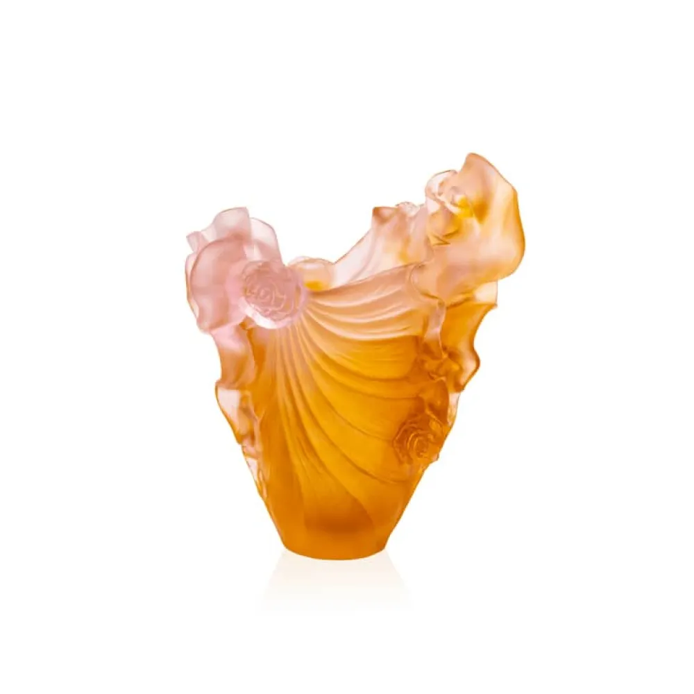 Vessière Cristaux Vases|Vases Cristal Couleur|Vase moyen Rose Royale Daum