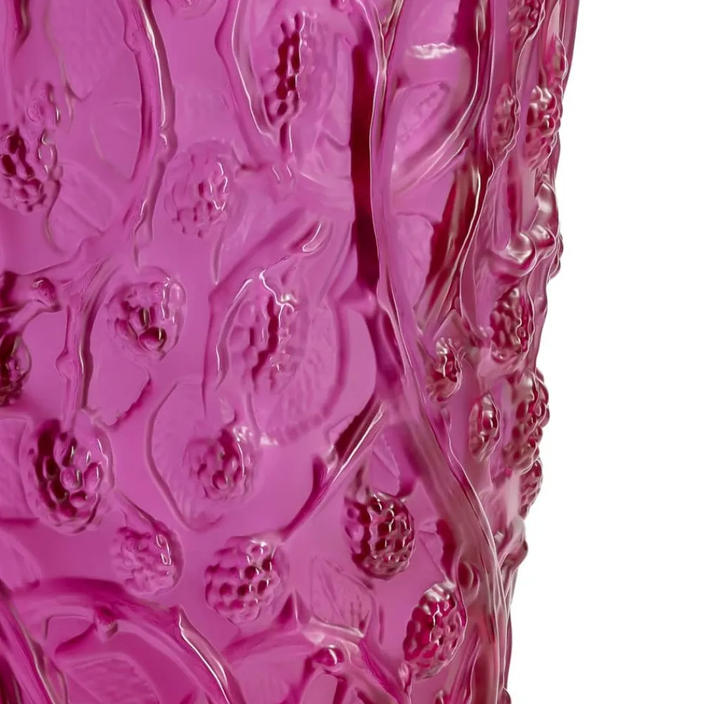 Vessière Cristaux Vases|Vases Cristal Couleur|Vase mûres grand modèle lalique