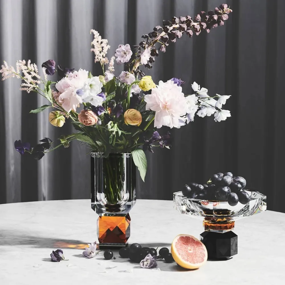 Vessière Cristaux Vase|Vases|Vase Ohio clair ambre noir Reflections Copenhagen