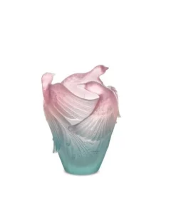 Vessière Cristaux Vases|Vases Cristal Couleur|Vase oiseaux paradis daum