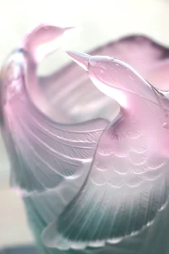 Vessière Cristaux Vases|Vases Cristal Couleur|Vase oiseaux paradis daum