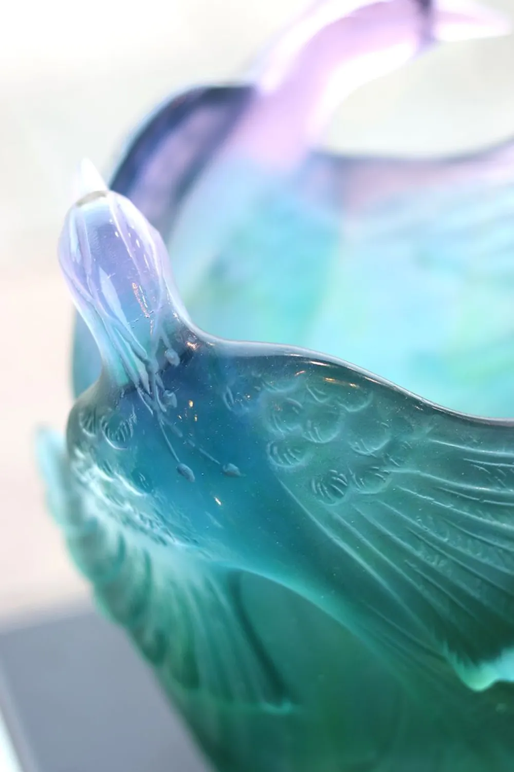 Vessière Cristaux Vases|Vases Cristal Couleur|Vase oiseaux paradis daum