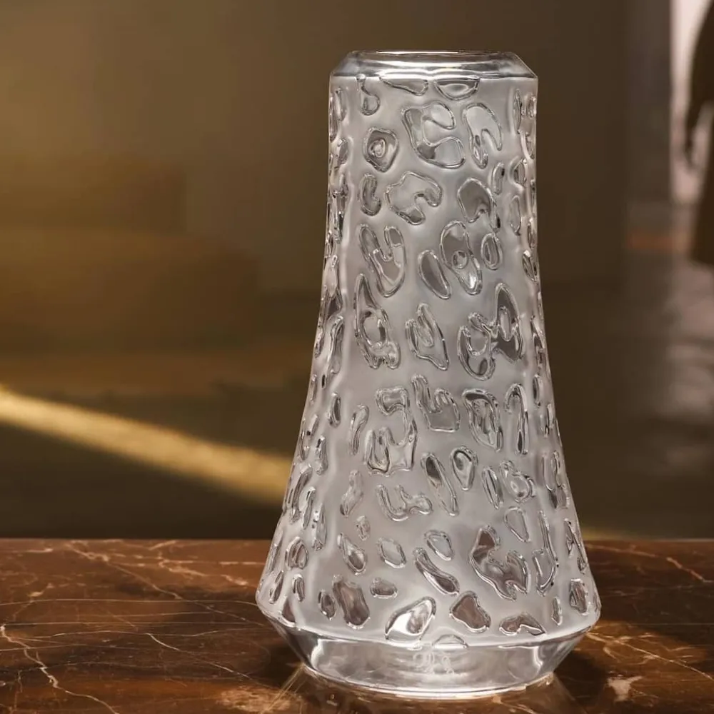 Vessière Cristaux Vases|Vases Cristal Clair|Vase panthère Lalique