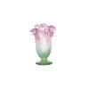 Vessière Cristaux Vases|Vases Cristal Couleur|Vase petit modèle vert et rose Roses Daum