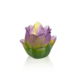 Vessière Cristaux Photophores, Bougeoirs Cristal|Vases|Vase Photophore Jardin de lotus Daum