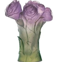Vessière Cristaux Vases|Vases Cristal Couleur|Vase pivoine daum