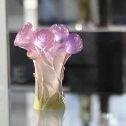 Vessière Cristaux Vases|Vases Cristal Couleur|Vase pivoine daum