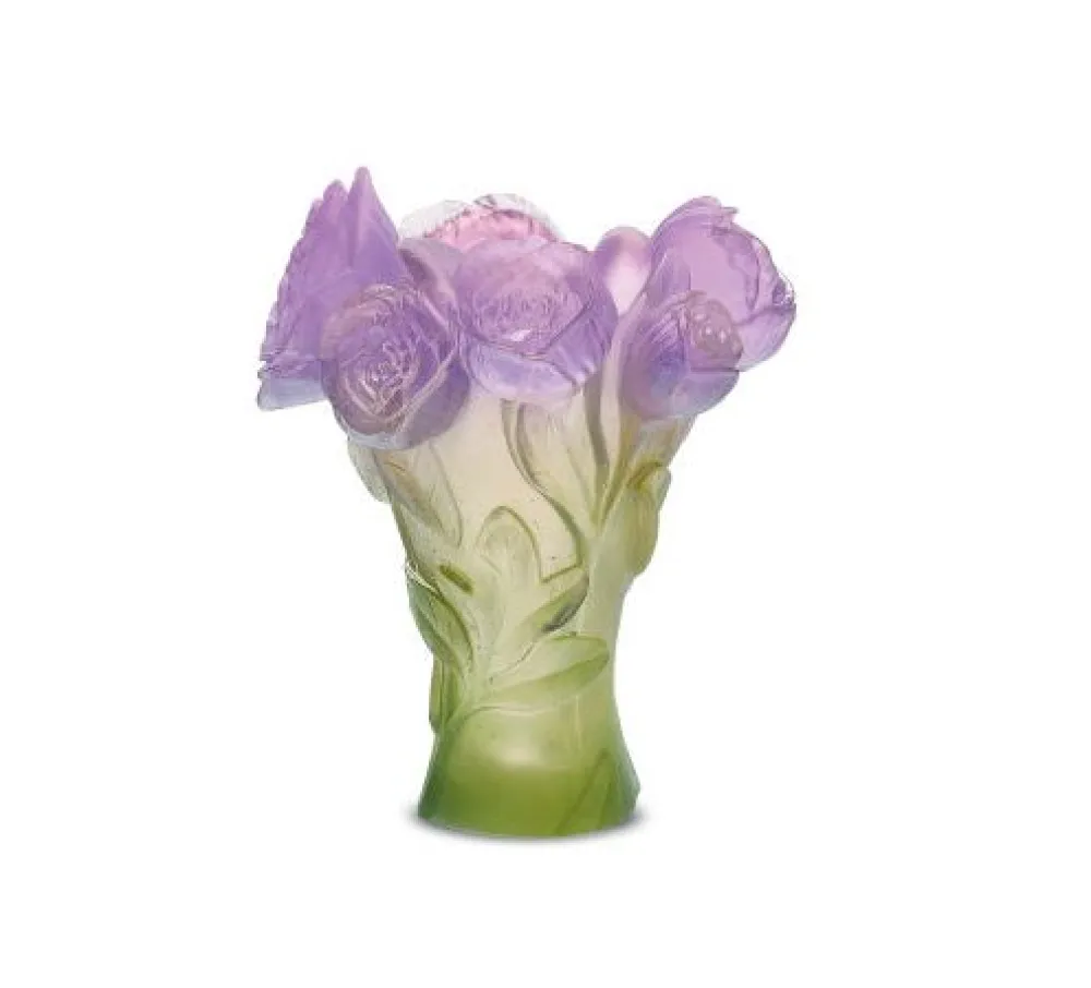 Vessière Cristaux Vases|Vases Cristal Couleur|Vase pivoine gm daum