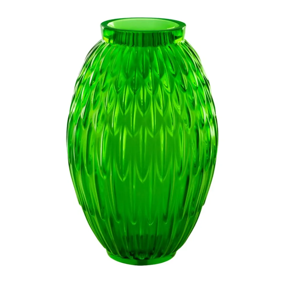 Vessière Cristaux Vases|Vases|Vase plumes Lalique