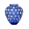 Vessière Cristaux Vases|Vases Cristal Couleur|Vase rythmes bleu daum