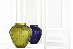 Vessière Cristaux Vases|Vases Cristal Couleur|Vase rythmes vert gm daum