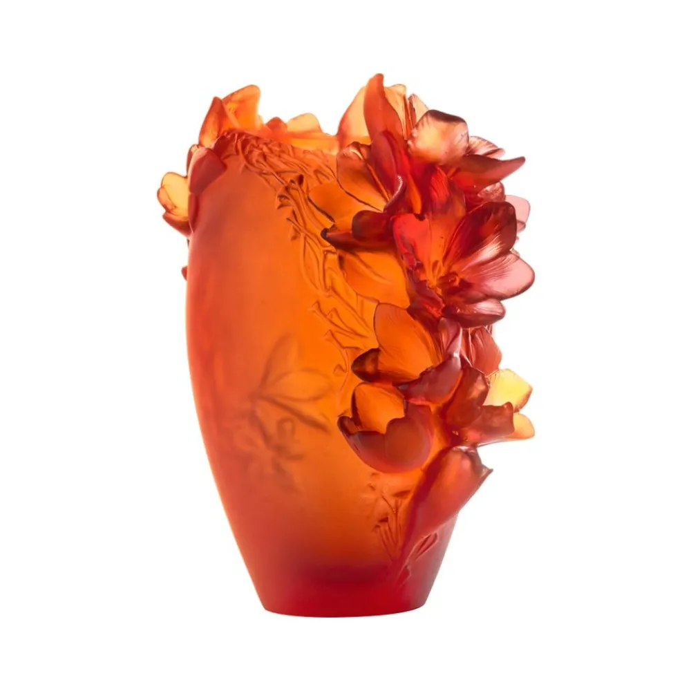 Vessière Cristaux Vases|Vases Cristal Couleur|Vase safran daum