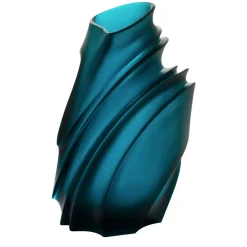 Vessière Cristaux Vases|Editions D’Art|Vase sand gm bleu daum par christian ghion