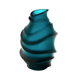 Vessière Cristaux Vases|Editions D’Art|Vase sand mm bleu daum par christian ghion